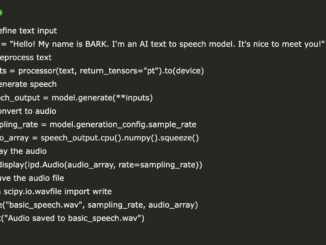 Implementing Text-to-Speech TTS with BARK Using Hugging Face's Transformers library in a Google Colab environment