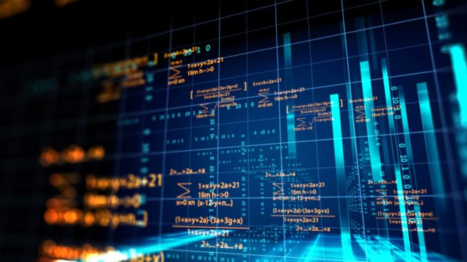 Image of a blockchain coding concept