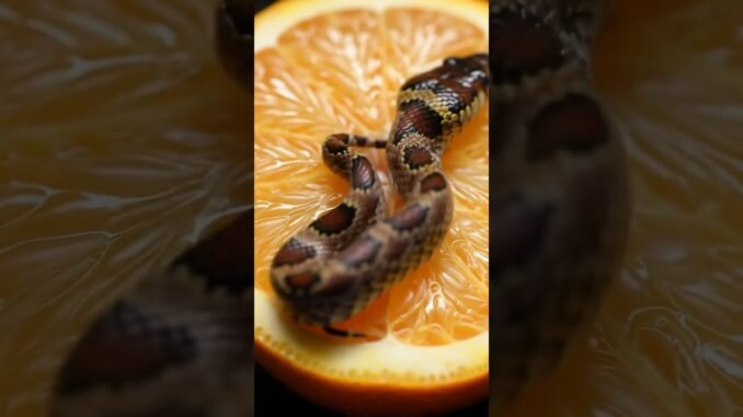 Surprise Orange Snake - #wildlife #viralvideo #snake #usvisa #news #childern #2025news #fashion #ai