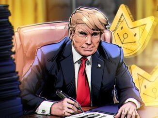 Trump’s use of presidential seal at memecoin event raises legal questions