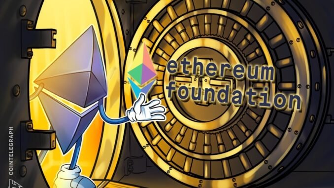 Ethereum Foundation rolls out new treasury policy
