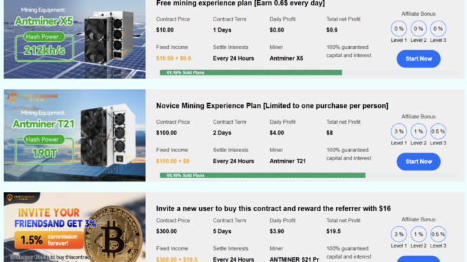 Crypto Mining Firm Launches an App Cloud Mining Platform That Is Available to Everyone, Lowering the Threshold for Cryptocurrency Mining