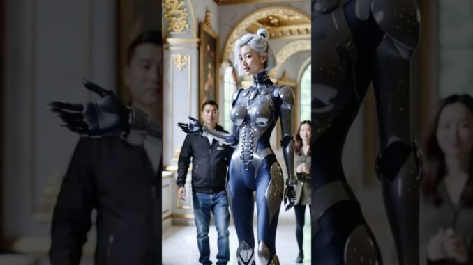 AI Humanoid Robot Guides Students Through a New York Art Museum #AIrobot #newyorkgiants