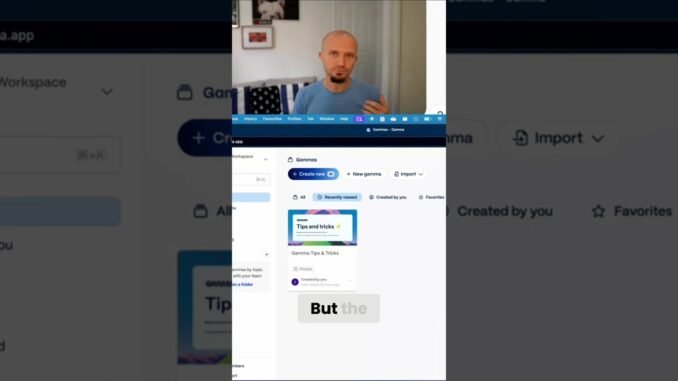 Gamma AI Presentation App: The Ultimate Guide! #shorts
