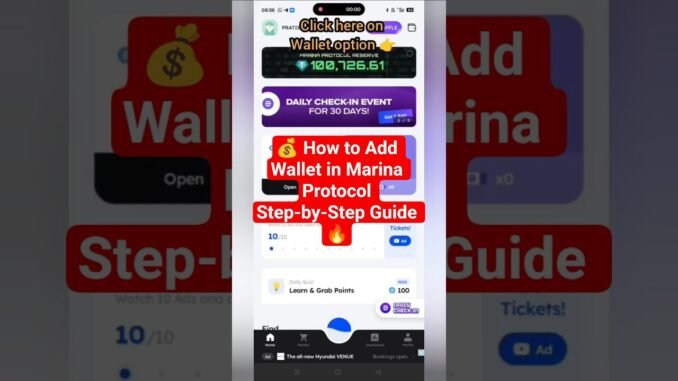 💰 How to Add Wallet in Marina Protocol | Step-by-Step Guide🔥#MarinaProtocol #crypto #free #binance