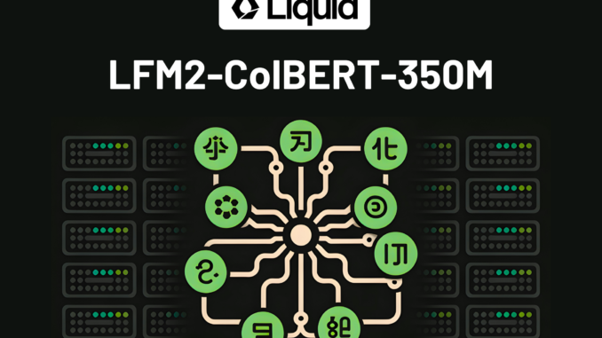 Liquid AI Releases LFM2-ColBERT-350M: A New Small Model that brings Late Interaction Retrieval to Multilingual and Cross-Lingual RAG
