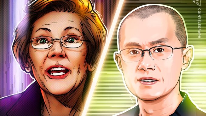 Sen. Warren Says CZ Legal Threats ‘Without Merit’: Report