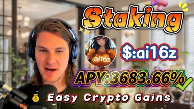 🧠 Solana staking for beginners — real ai16z mining with stable 3683.66% APY returns!